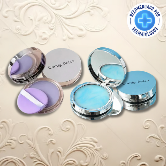 Candy Bella Cushion – Sky Blue Oil Control & Violet Glow Brightening | Base Compacta Ligera y Efectiva