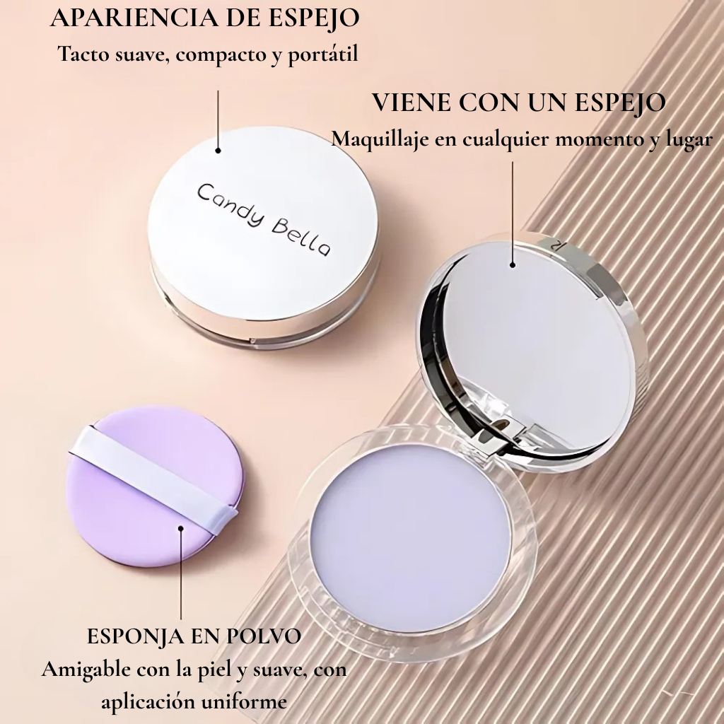 Candy Bella Cushion – Sky Blue Oil Control & Violet Glow Brightening | Base Compacta Ligera y Efectiva