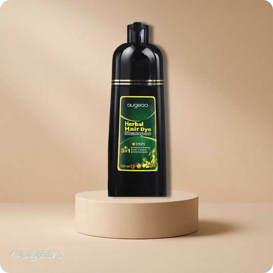 Champú Instantáneo Para Teñir el Cabello Negro (Herbal Hair Dye Shampoo 3 en 1 – 500 ml) | AUGEAS